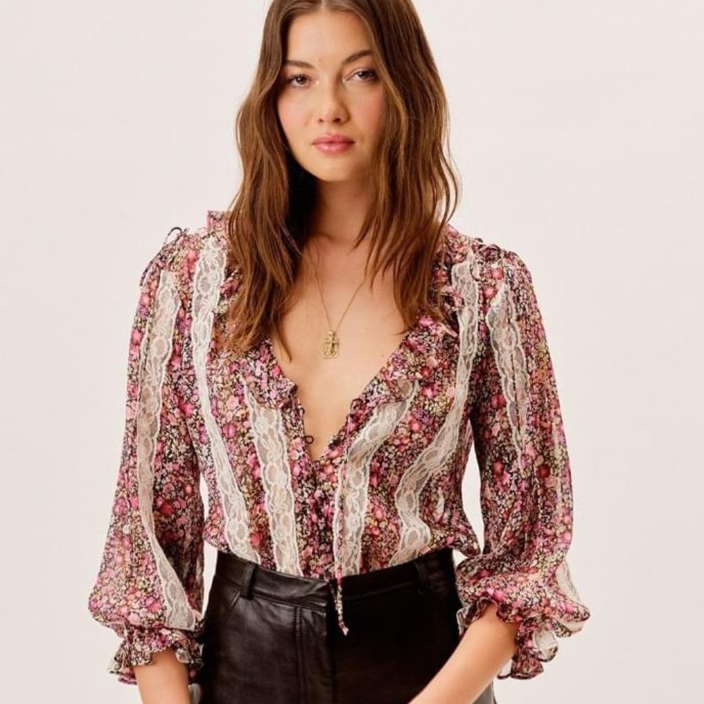 For Love & Lemons Vanessa Blouse NWT